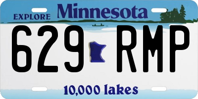 MN license plate 629RMP