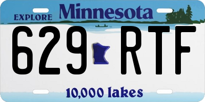 MN license plate 629RTF