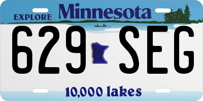MN license plate 629SEG