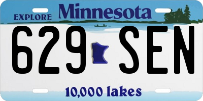 MN license plate 629SEN