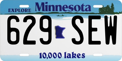 MN license plate 629SEW
