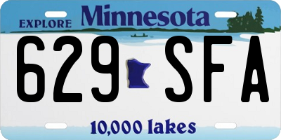 MN license plate 629SFA