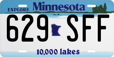 MN license plate 629SFF