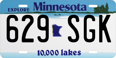 MN license plate 629SGK