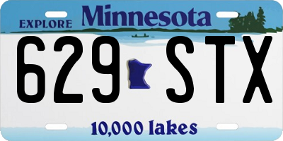 MN license plate 629STX