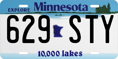 MN license plate 629STY