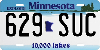 MN license plate 629SUC