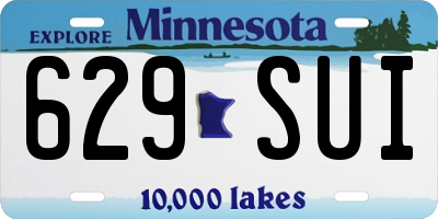 MN license plate 629SUI
