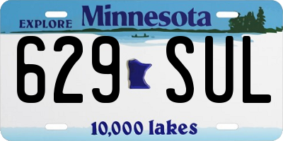MN license plate 629SUL
