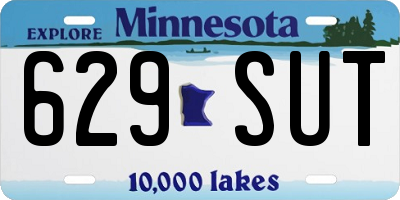 MN license plate 629SUT