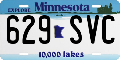 MN license plate 629SVC