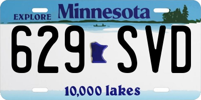 MN license plate 629SVD