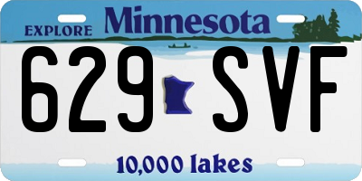 MN license plate 629SVF