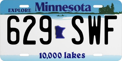 MN license plate 629SWF