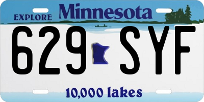 MN license plate 629SYF