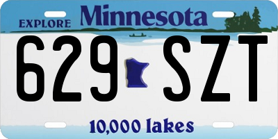 MN license plate 629SZT