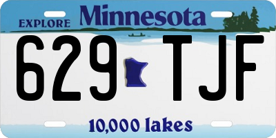 MN license plate 629TJF