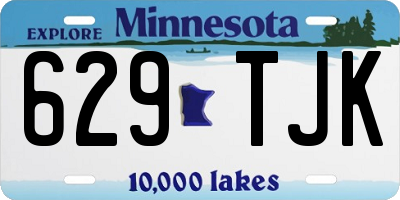 MN license plate 629TJK