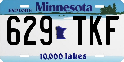 MN license plate 629TKF