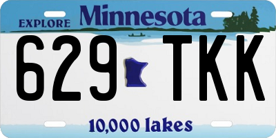 MN license plate 629TKK