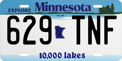 MN license plate 629TNF