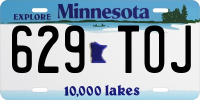 MN license plate 629TOJ