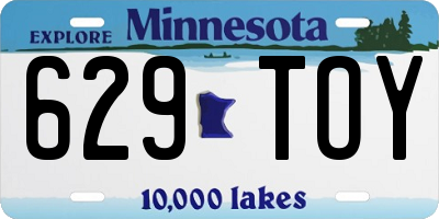 MN license plate 629TOY