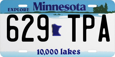 MN license plate 629TPA