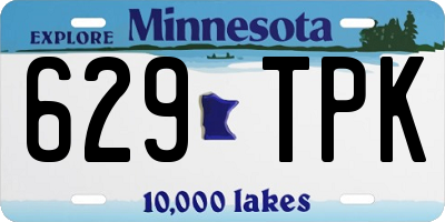 MN license plate 629TPK