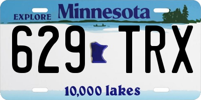 MN license plate 629TRX
