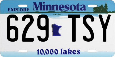 MN license plate 629TSY