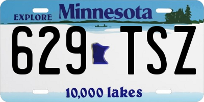 MN license plate 629TSZ