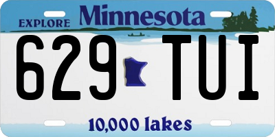 MN license plate 629TUI
