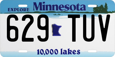 MN license plate 629TUV