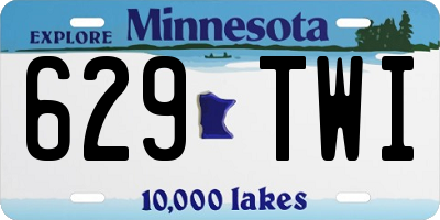 MN license plate 629TWI
