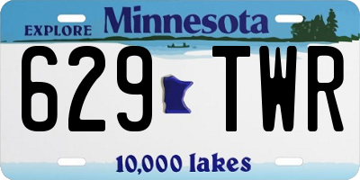 MN license plate 629TWR