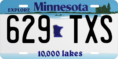 MN license plate 629TXS