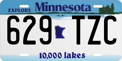 MN license plate 629TZC