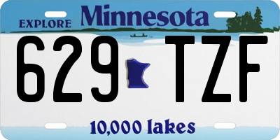 MN license plate 629TZF