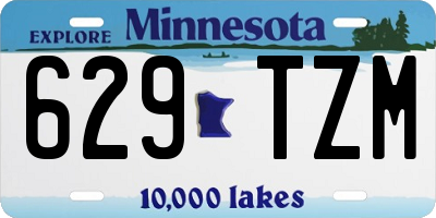 MN license plate 629TZM