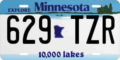 MN license plate 629TZR