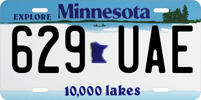 MN license plate 629UAE
