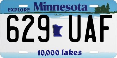 MN license plate 629UAF