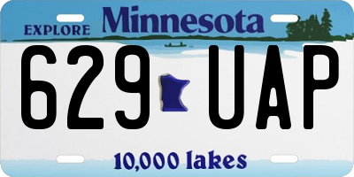 MN license plate 629UAP