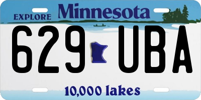 MN license plate 629UBA