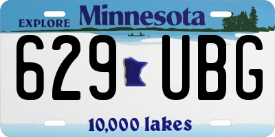 MN license plate 629UBG