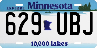MN license plate 629UBJ