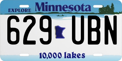 MN license plate 629UBN
