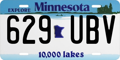 MN license plate 629UBV