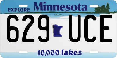 MN license plate 629UCE